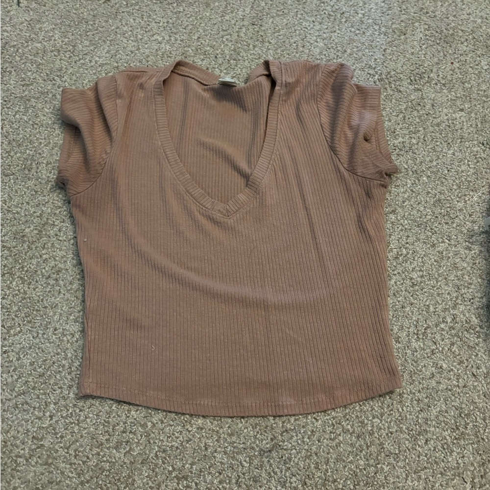 pink crop top